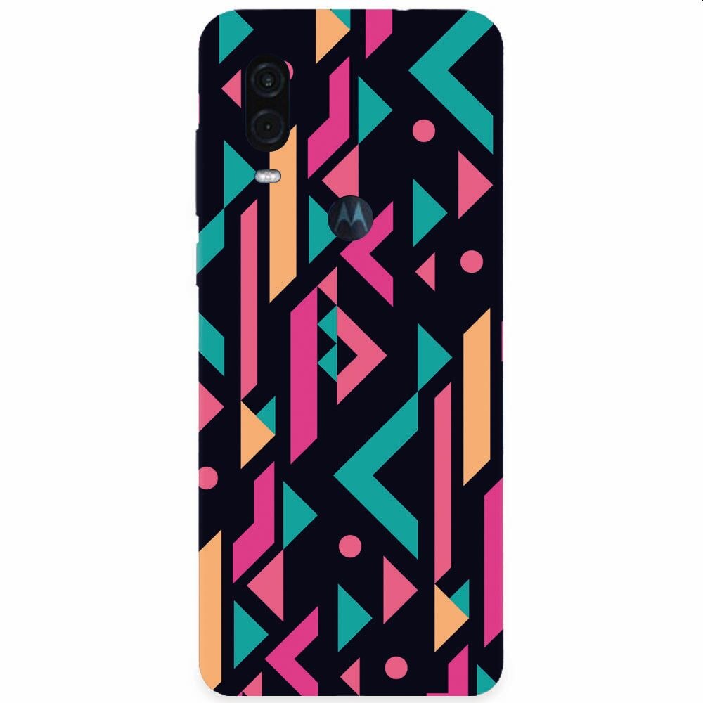 Husa silicon pentru Motorola One Vision, Alien Geometrics