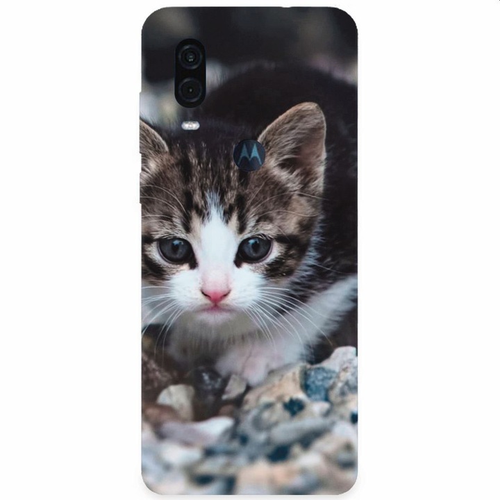 Силиконов калъф за Motorola One Vision, Animal Cat