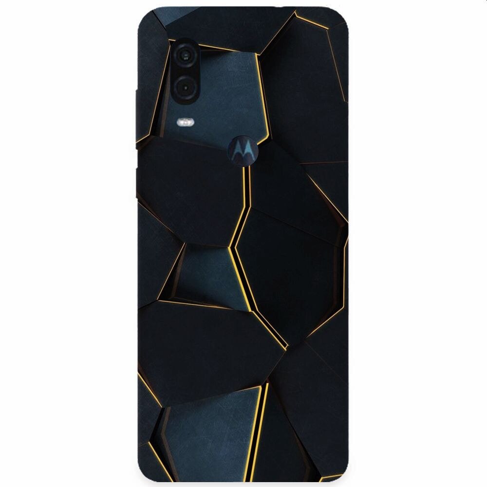 Husa silicon pentru Motorola One Vision, Abstract Draw