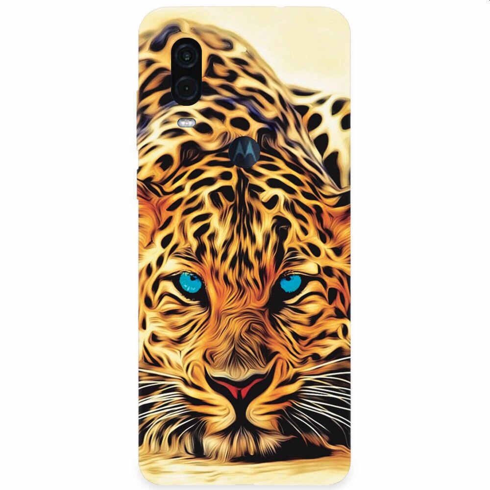 Husa silicon pentru Motorola One Vision, Animal Tiger