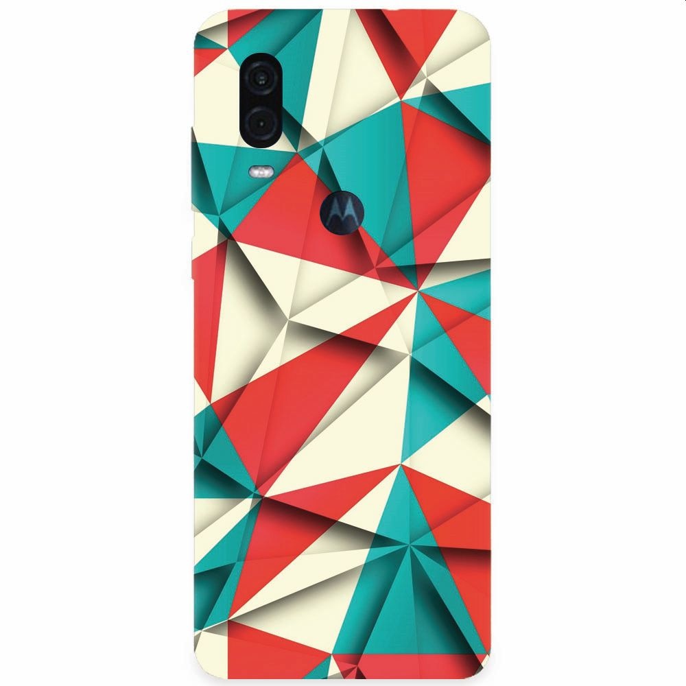 Husa silicon pentru Motorola One Vision, Abstract Vector