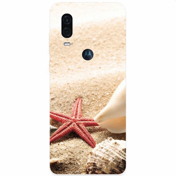 Силиконов кейс за Motorola One Vision, Beach Shells And Starfish