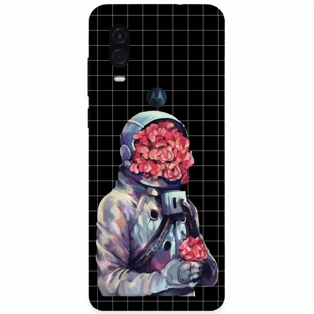Husa silicon pentru Motorola One Vision, Astronaut Love