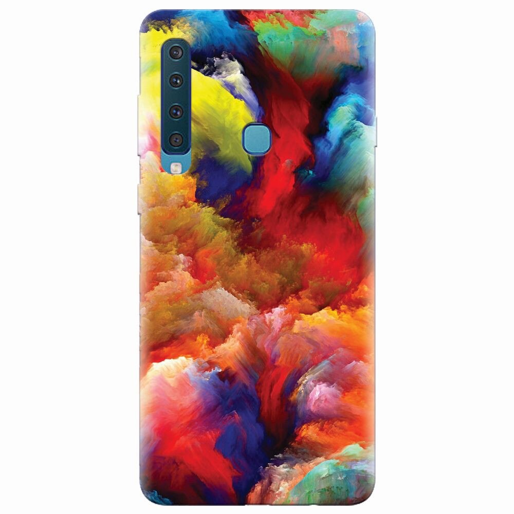 Husa silicon pentru Samsung Galaxy A9 2018, Oil Painting Colorful Strokes