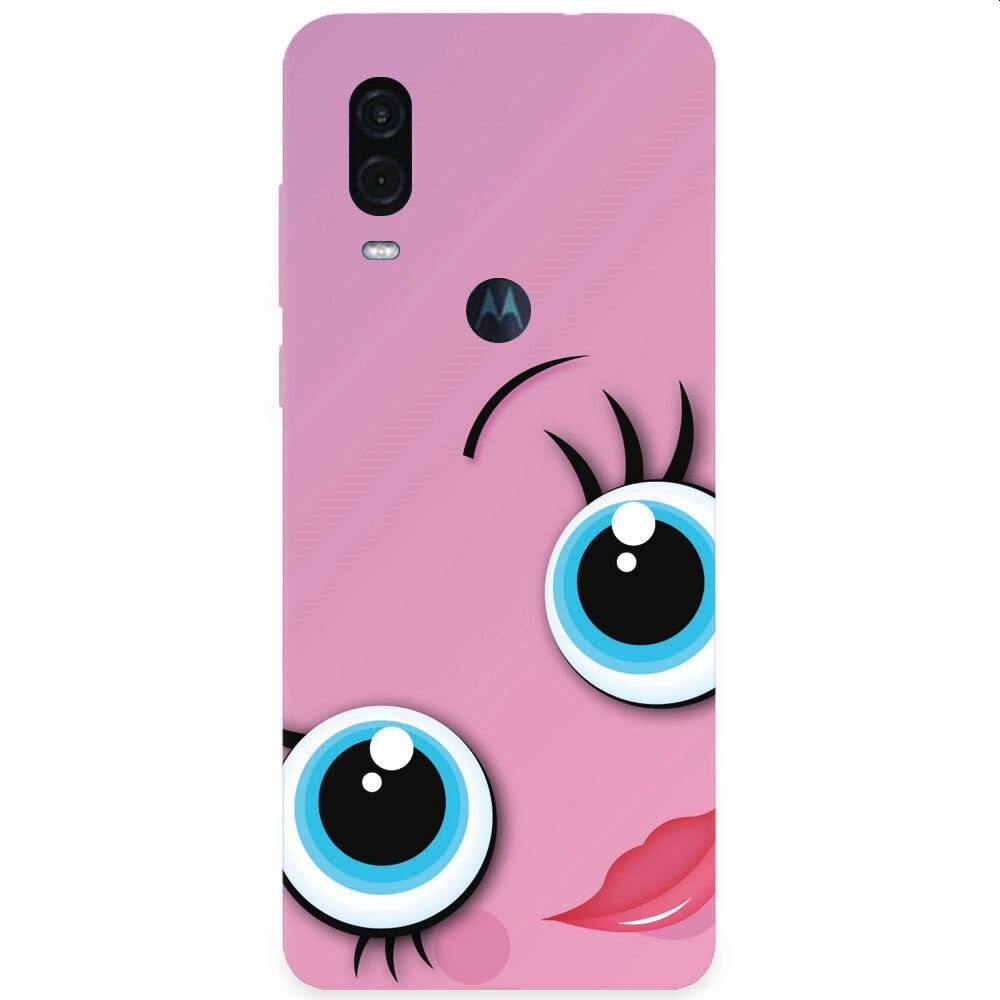 Husa silicon pentru Motorola One Vision, Girly Cute