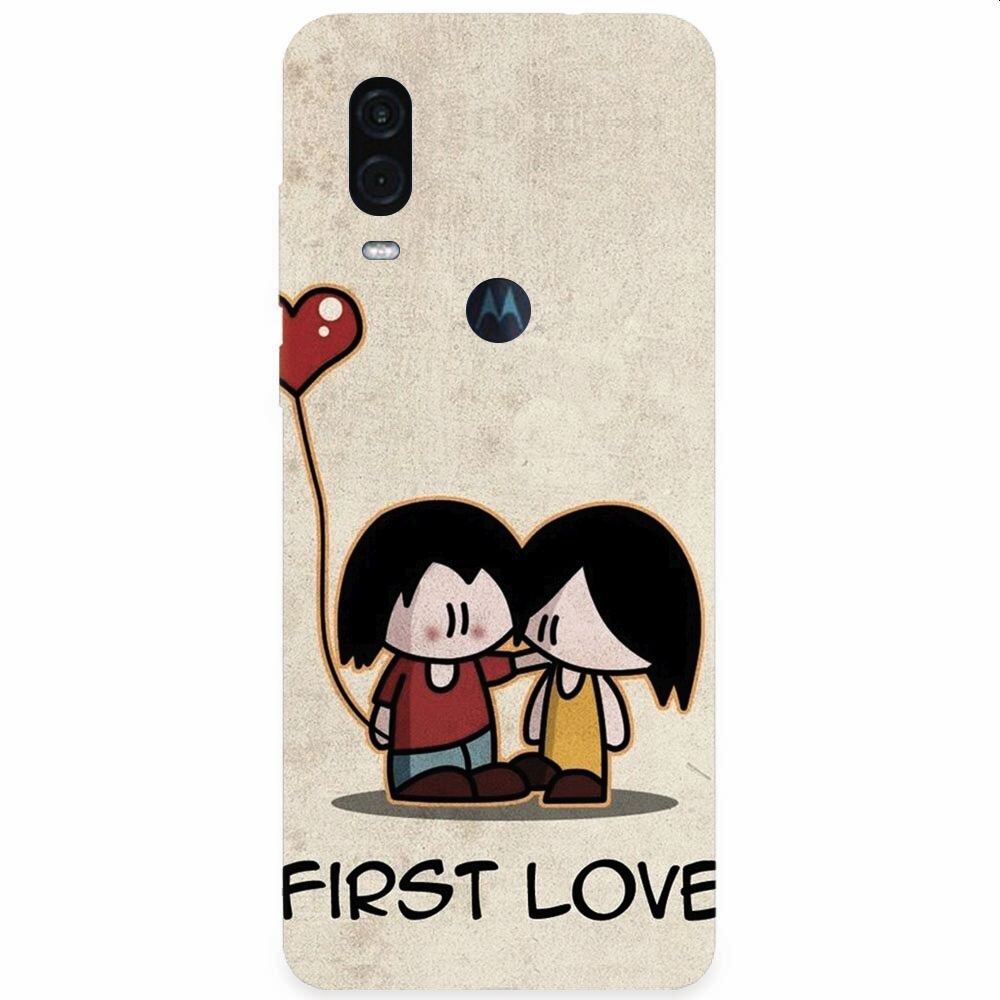 Husa silicon pentru Motorola One Vision, First Love Great Lock Screen