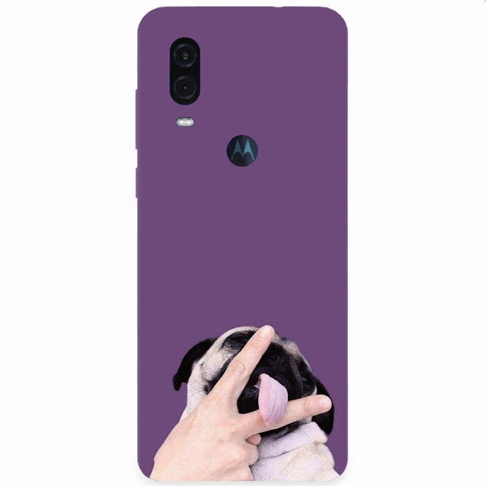 Husa silicon pentru Motorola One Vision, Cute Dog 2