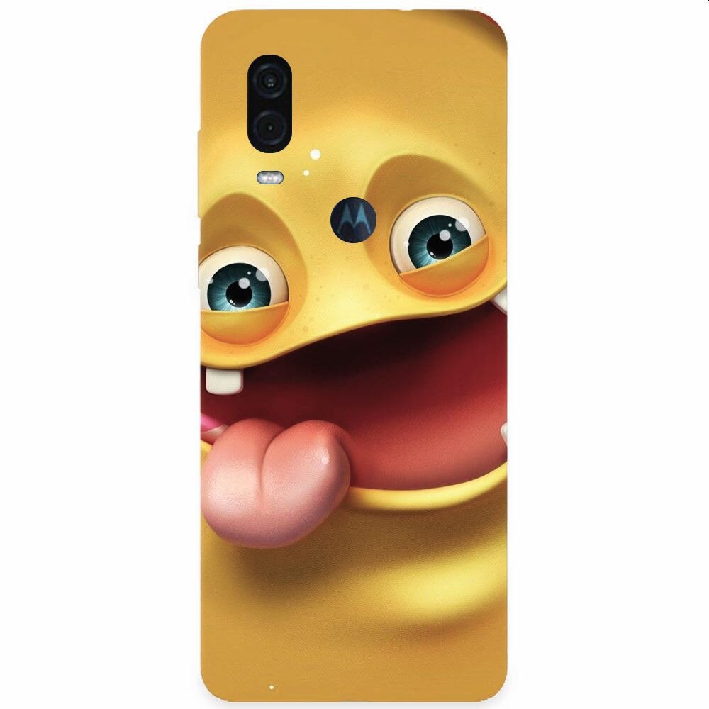 Husa silicon pentru Motorola One Vision, Cute Monster