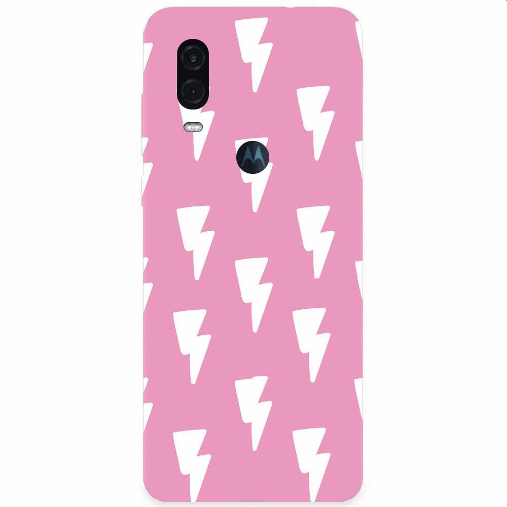 Husa silicon pentru Motorola One Vision, Electric Pink