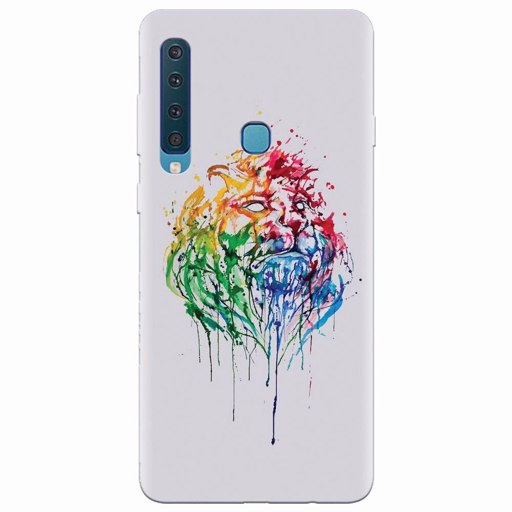 Husa silicon pentru Samsung Galaxy A9 2018, Paint Illustration Lion Head