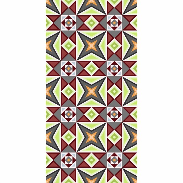 Set stickere autocolante faianta decorativa 20cm x 40cm model decorativ multicolor 6
