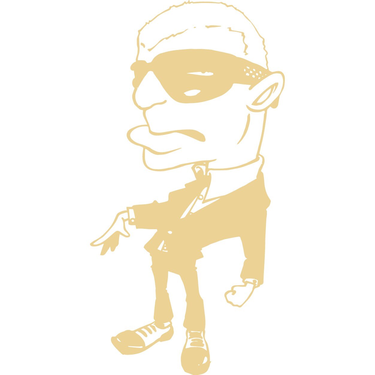 Tanarul smecher - Sticker Decorativ - Bej - 90 x 175 cm