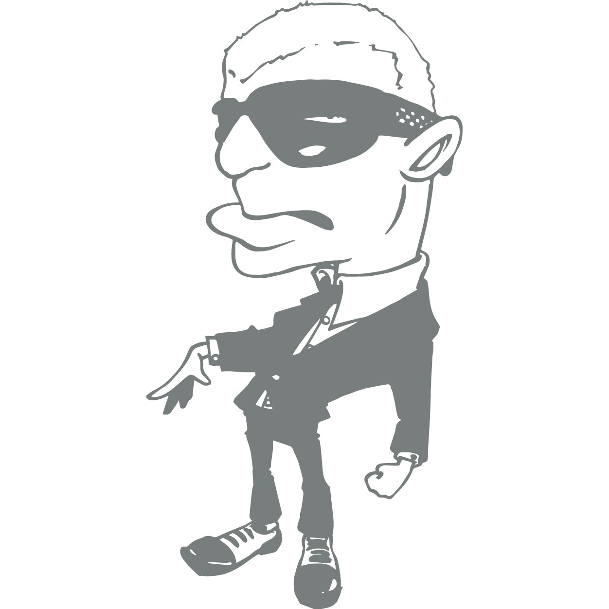 Tanarul smecher - Sticker Decorativ - Gri Metal - 90 x 175 cm