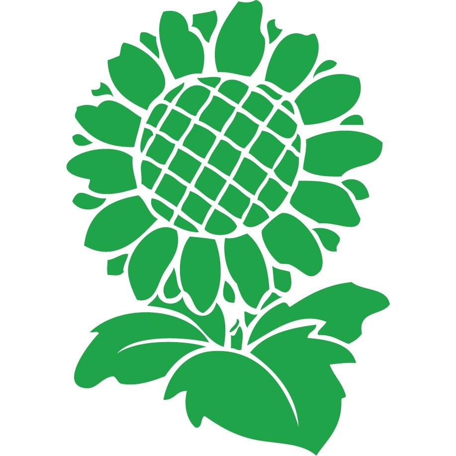 Floarea soaerului vesnic fericit - Sticker Decorativ - Verde - 83 x 117 cm