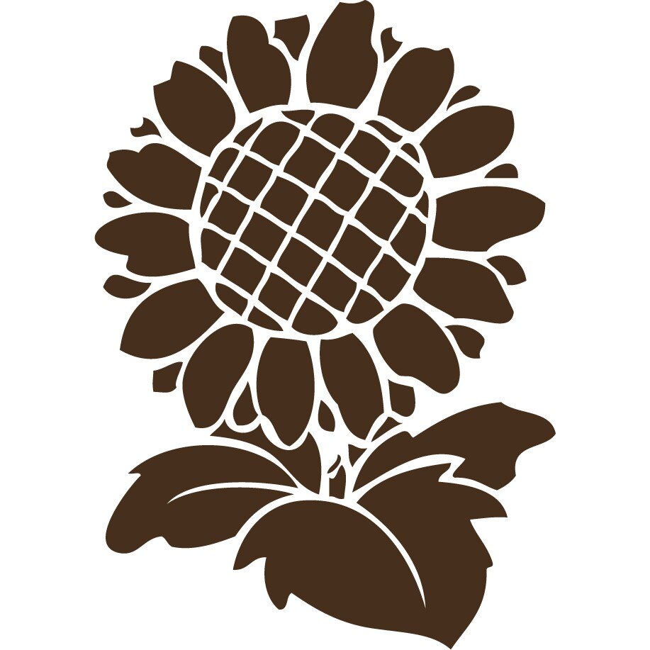 Floarea soarelui vesnic fericita - Sticker Decorativ - Choco - 83 x 117 cm