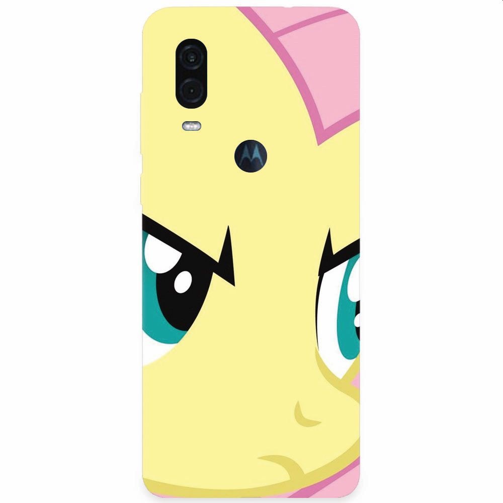 Husa silicon pentru Motorola One Vision, Close Up Fluttershy My Little Pony Friendship Is Magic