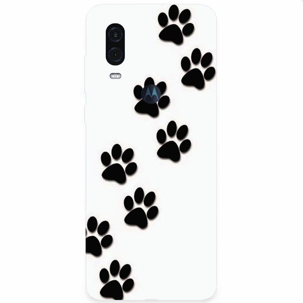 Husa silicon pentru Motorola One Vision, Dog Mark