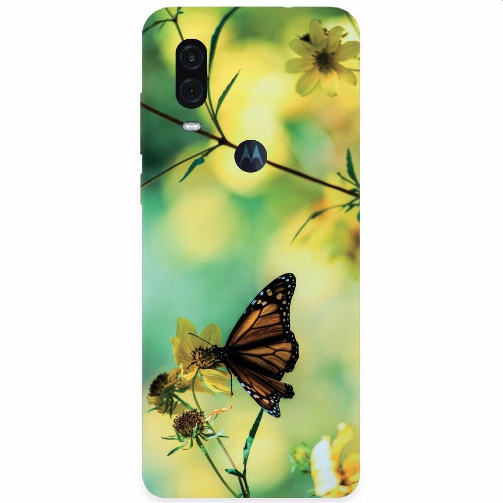 Husa silicon pentru Motorola One Vision, Butterfly