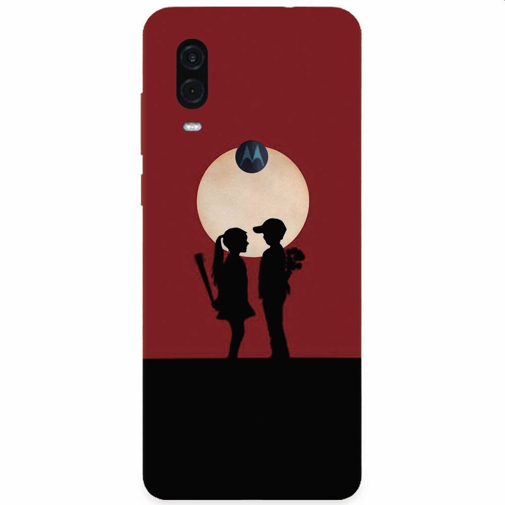 Husa silicon pentru Motorola One Vision, Boy Girl Love Story