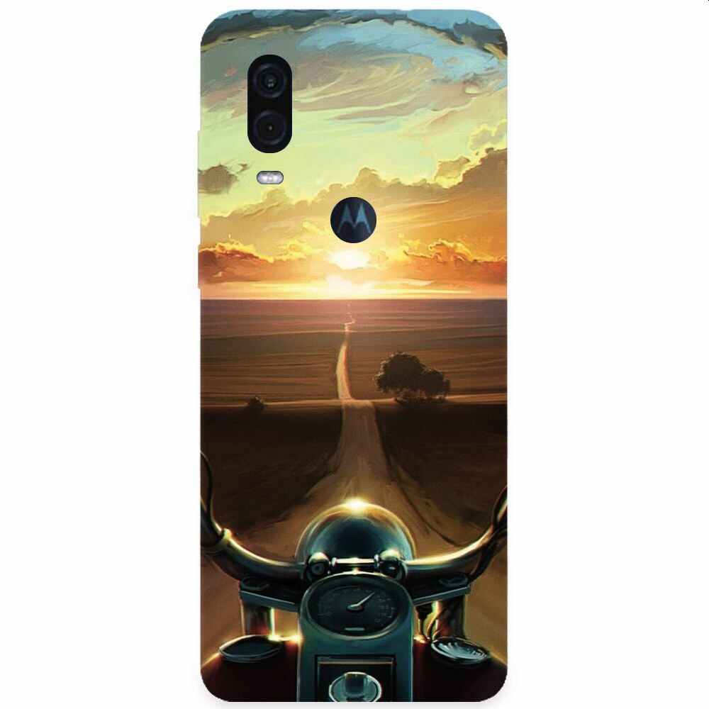 Husa silicon pentru Motorola One Vision, Country Road