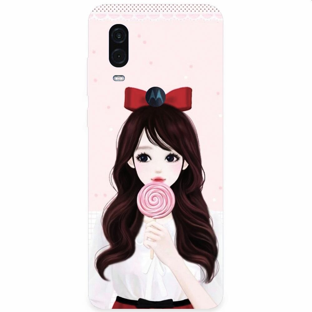 Husa silicon pentru Motorola One Vision, Girly 001