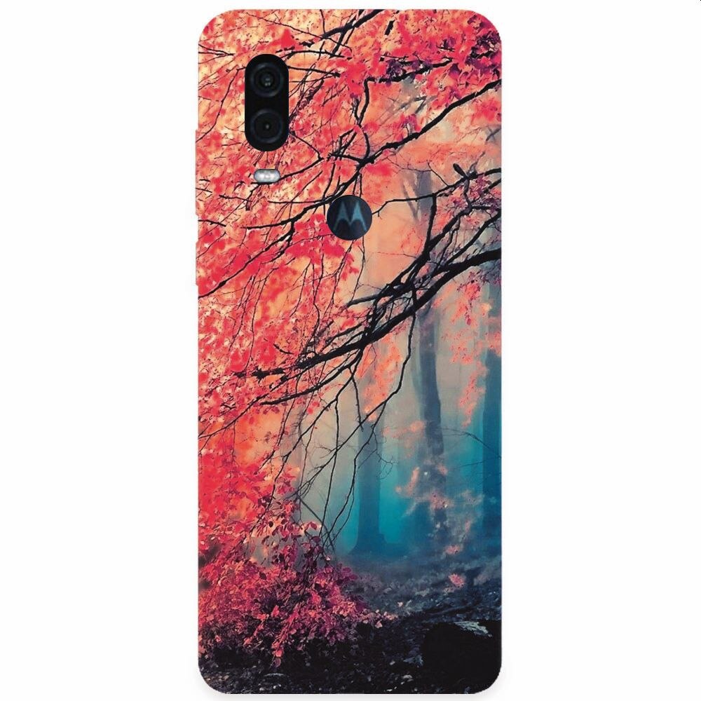 Husa silicon pentru Motorola One Vision, Morning Fog Inest Nature