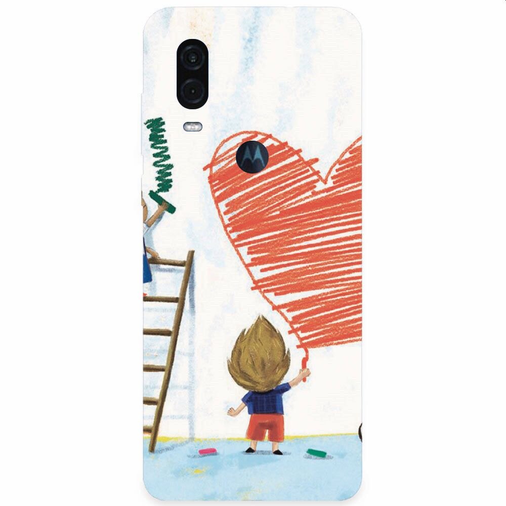 Husa silicon pentru Motorola One Vision, I Love You Creatures
