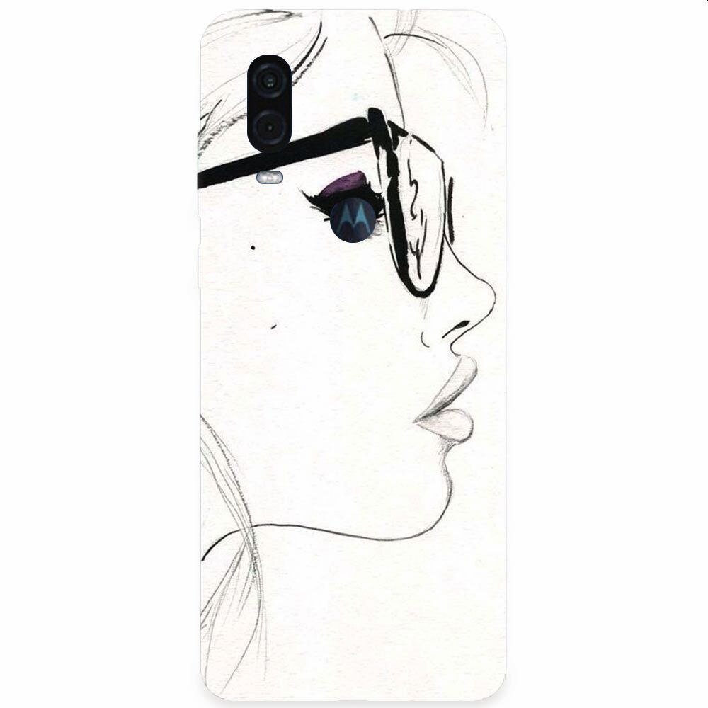 Husa silicon pentru Motorola One Vision, Girl Face