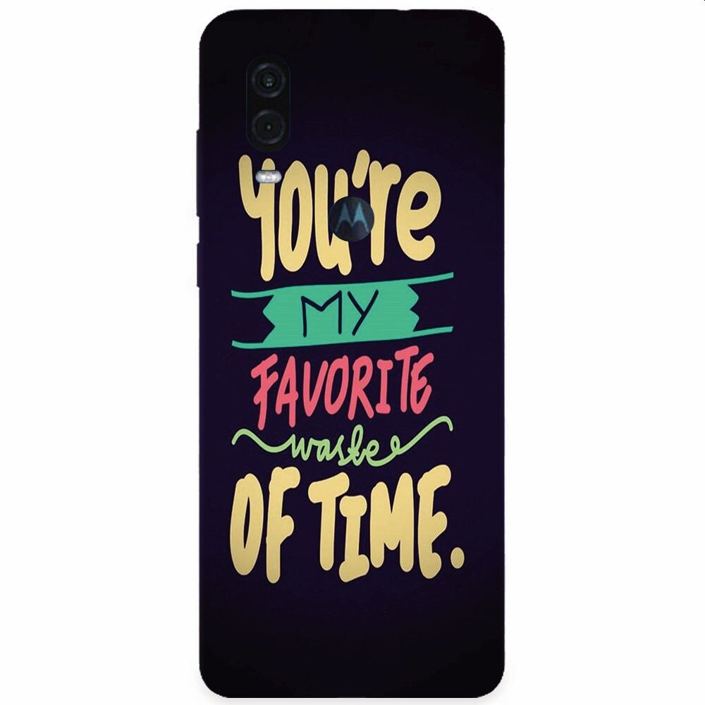 Husa silicon pentru Motorola One Vision, My Favorite Waste Of Time