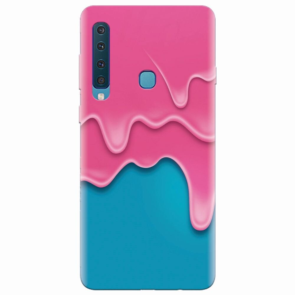 Husa silicon pentru Samsung Galaxy A9 2018, Pink Liquid Dripping