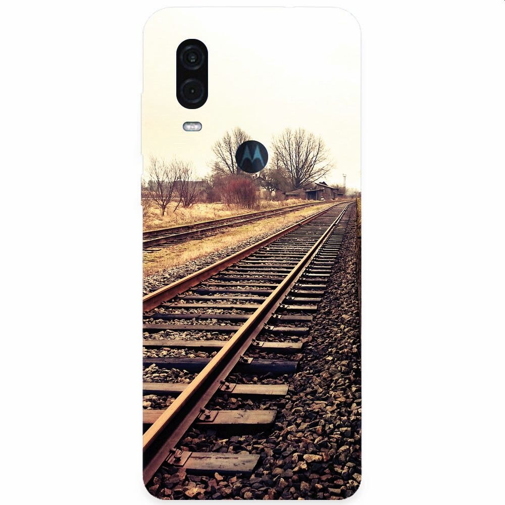 Husa silicon pentru Motorola One Vision, Railroad