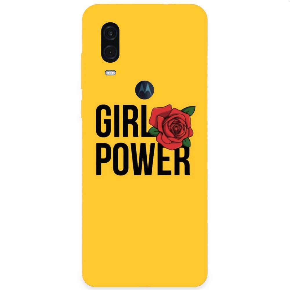 Husa silicon pentru Motorola One Vision, Girl Power