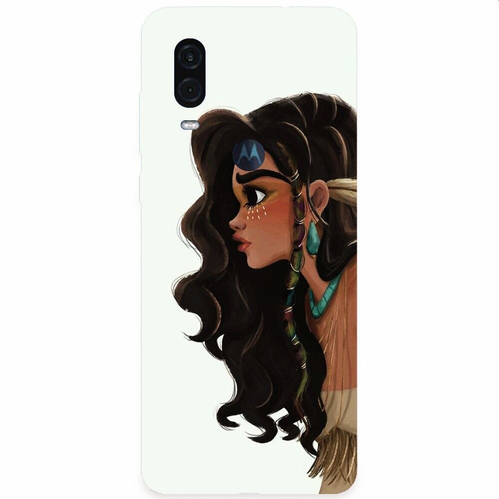 Husa silicon pentru Motorola One Vision, Indian Girl