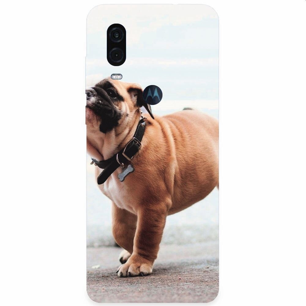 Husa silicon pentru Motorola One Vision, Little Dog Puppy Animal