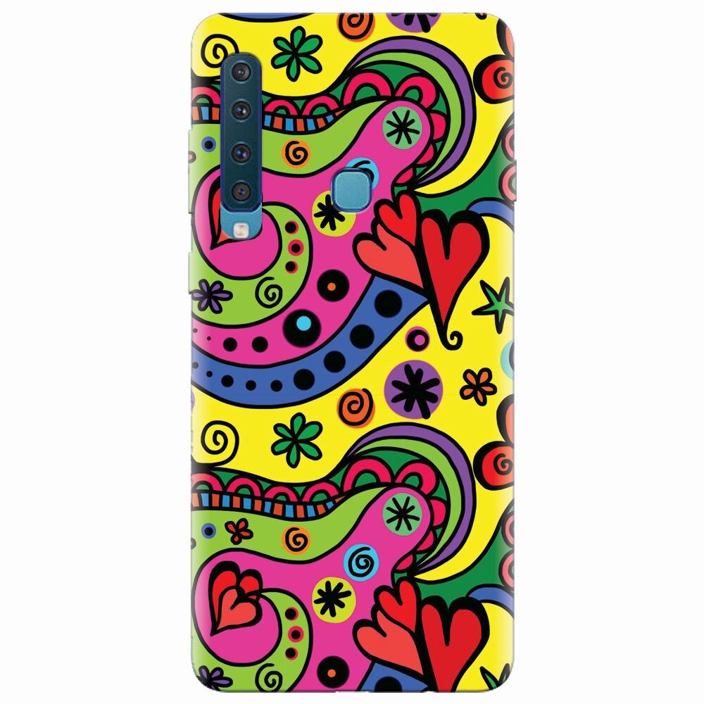 Husa silicon pentru Samsung Galaxy A9 2018, Heart Color