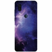 Husa silicon pentru Motorola One Vision, Purple Space Nebula