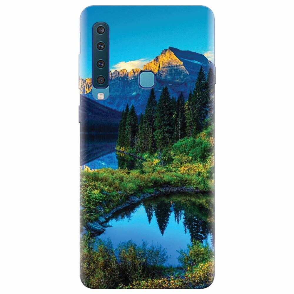 Husa silicon pentru Samsung Galaxy A9 2018, HDR Mountains Lake