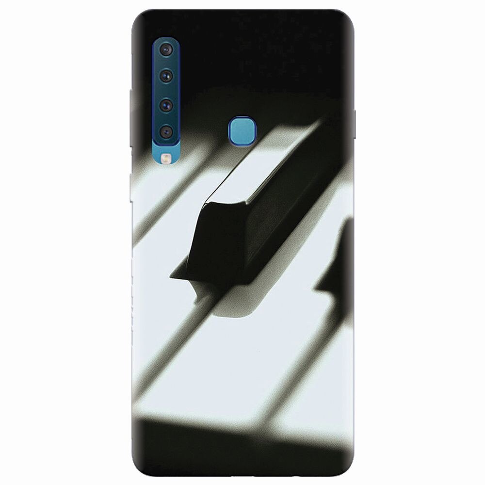 Husa silicon pentru Samsung Galaxy A9 2018, Piano Key Close Up Macro