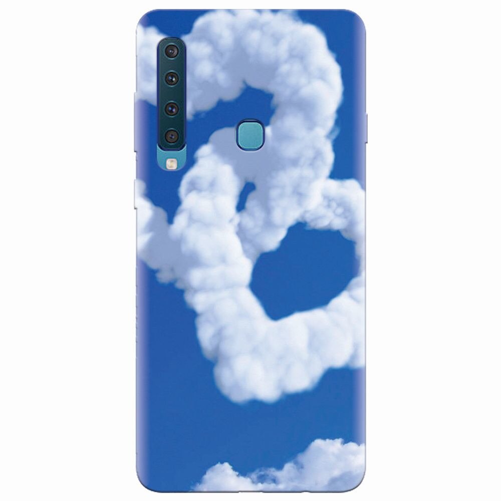 Husa silicon pentru Samsung Galaxy A9 2018, Heart Shaped Clouds Blue Sky