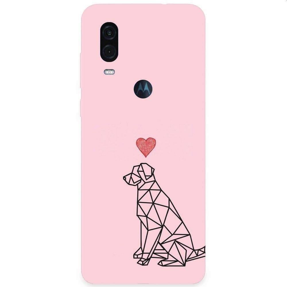 Husa silicon pentru Motorola One Vision, Love Dog
