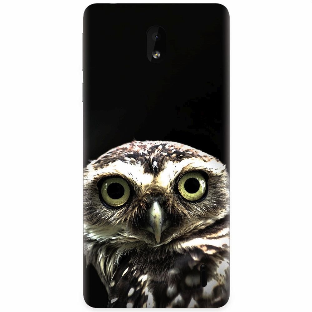 Husa silicon pentru Nokia 1 Plus, Owl In The Dark