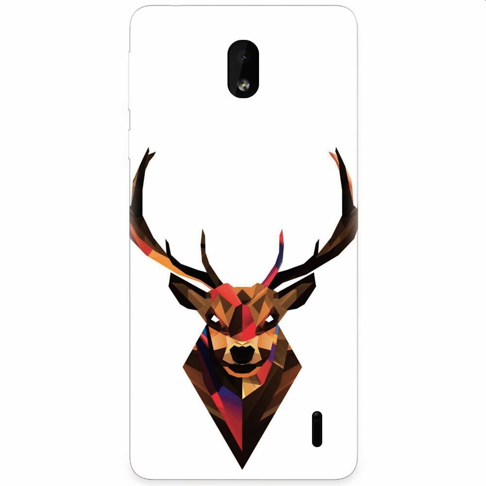 Husa silicon pentru Nokia 1 Plus, Geometric Tibetan Antelope