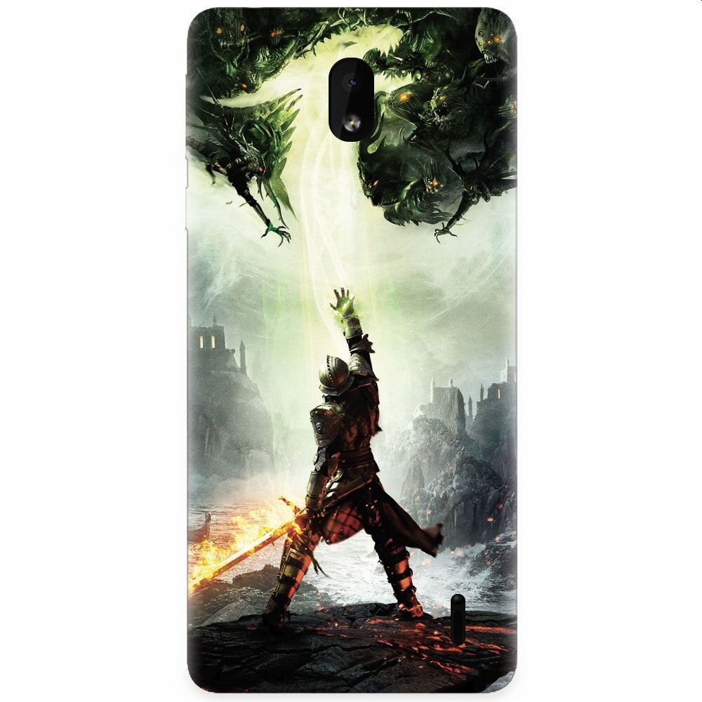 Husa silicon pentru Nokia 1 Plus, Green Dragon