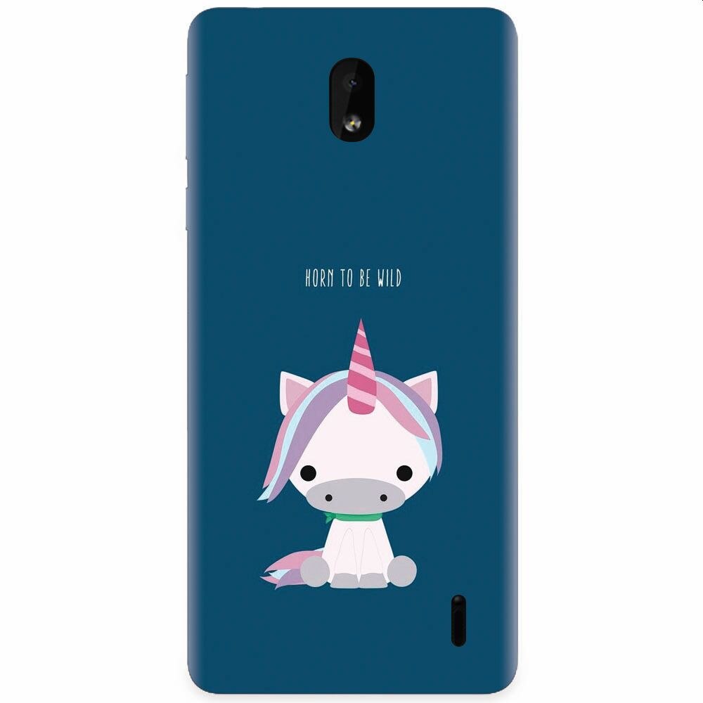 Husa silicon pentru Nokia 1 Plus, Horn To Be Wild Cute Unicorn