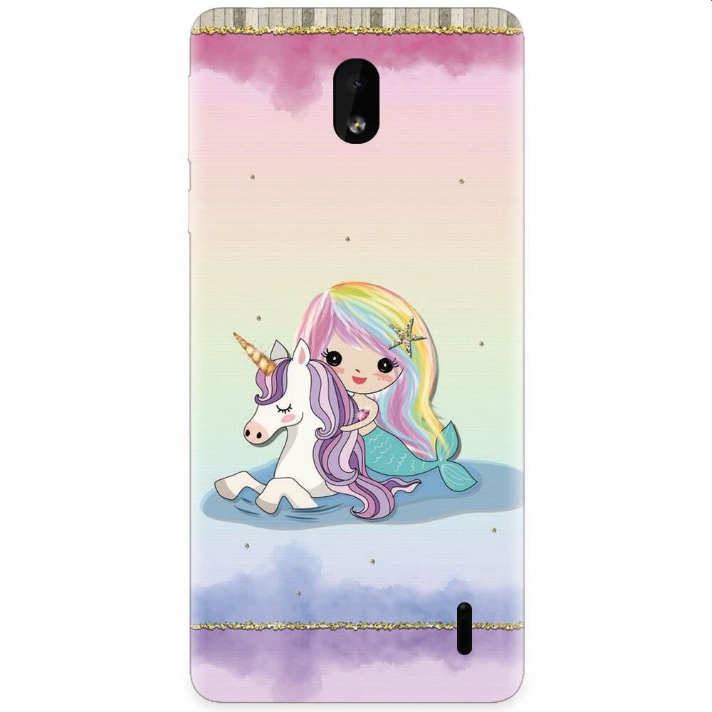 Husa silicon pentru Nokia 1 Plus, Mermaid Unicorn Play