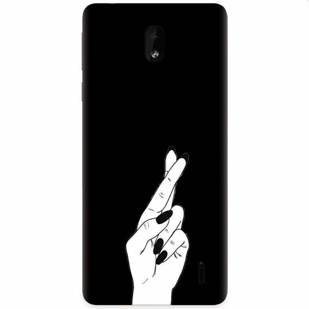 Husa silicon pentru Nokia 1 Plus, Finger Cross