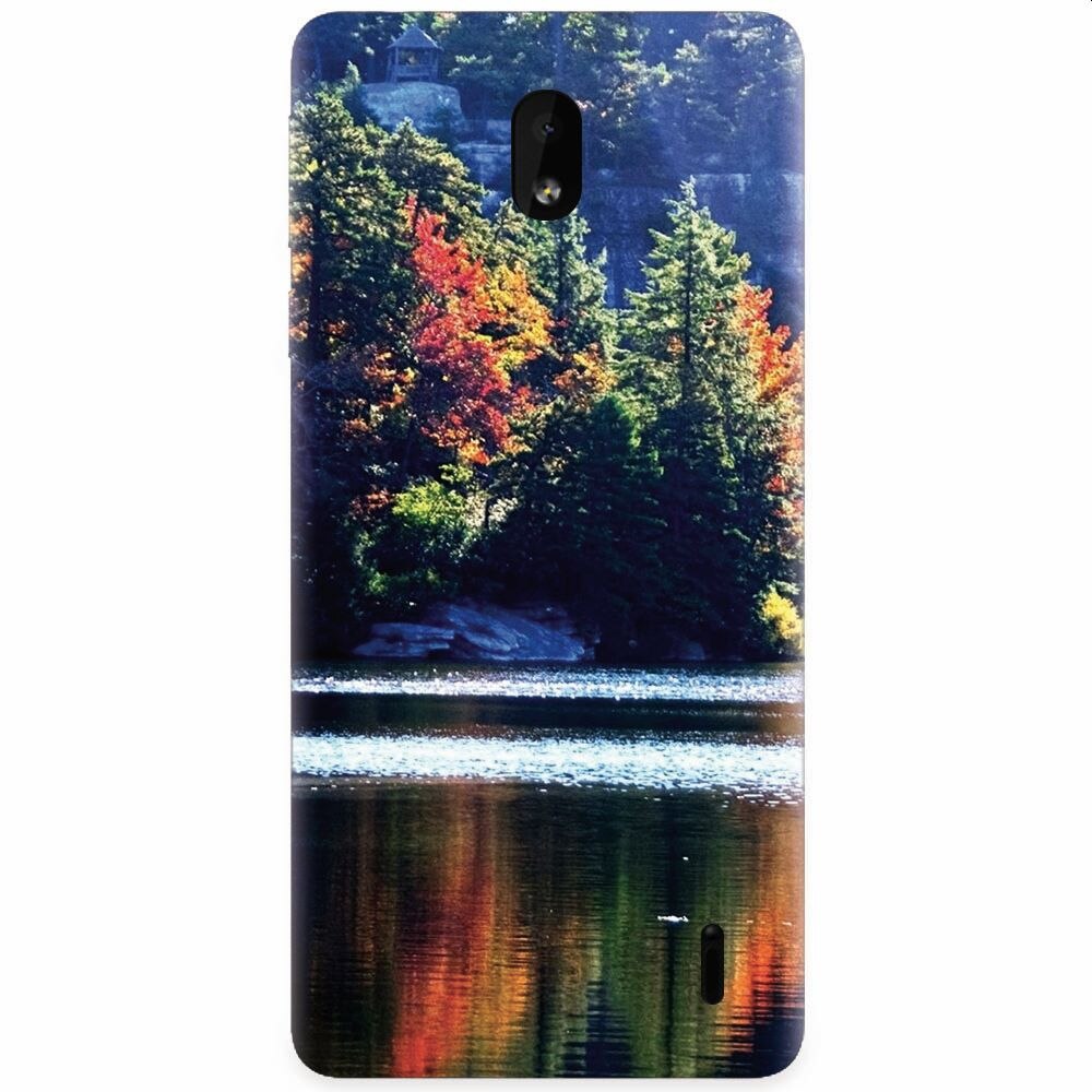 Husa silicon pentru Nokia 1 Plus, Lake Minnewaska Autumn