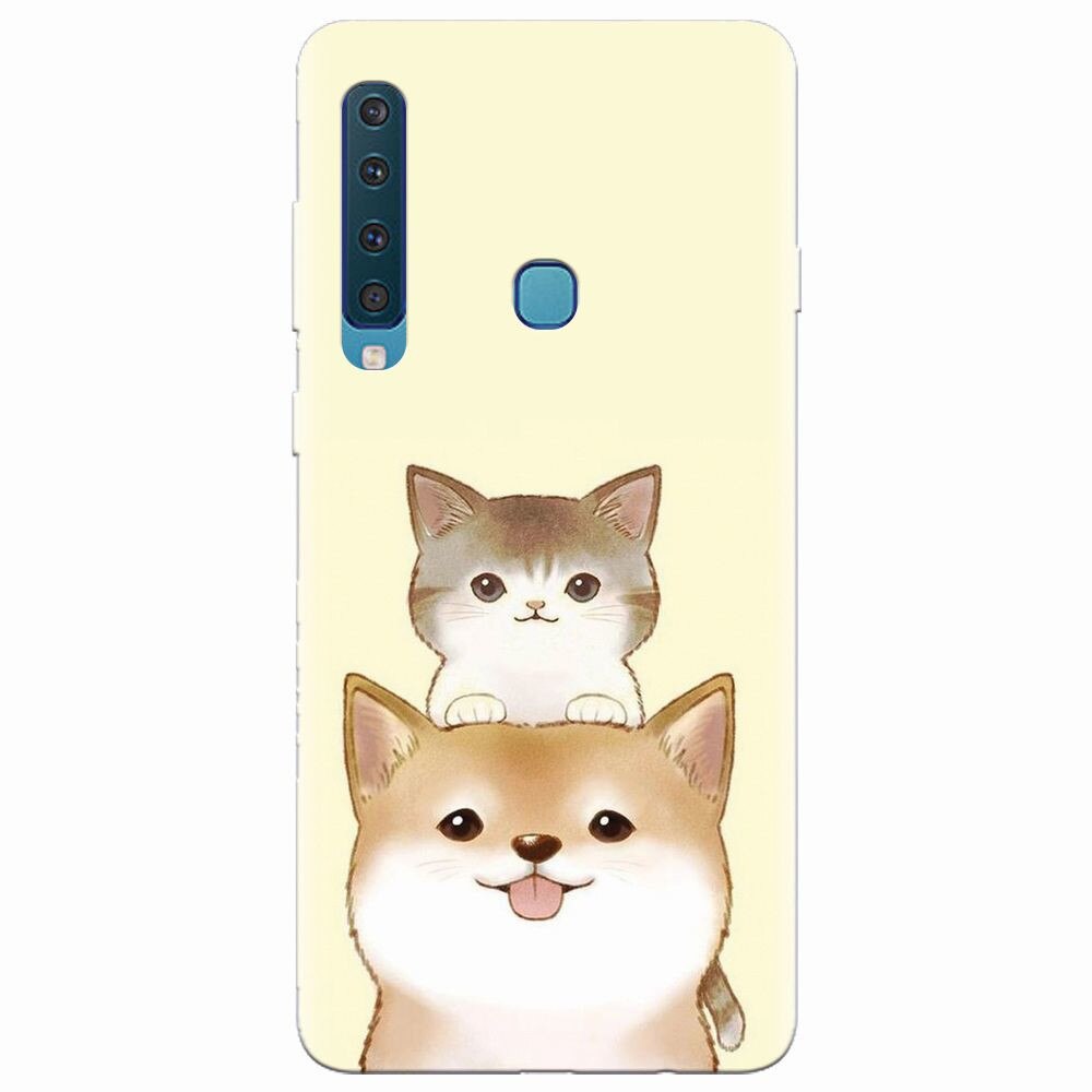 Husa silicon pentru Samsung Galaxy A9 2018, Two Cat