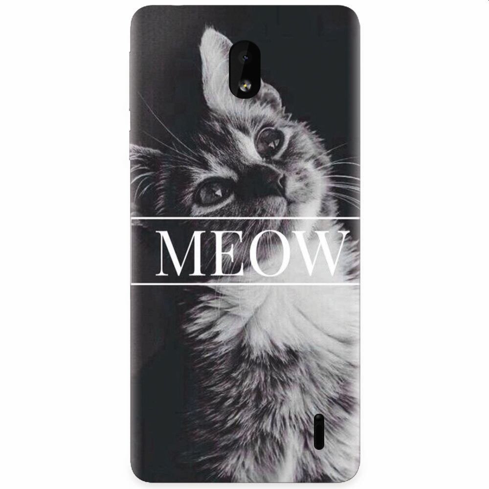 Husa silicon pentru Nokia 1 Plus, Meow Cute Cat