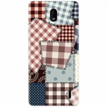 Husa silicon pentru Nokia 1 Plus, Patchwork Vector Husa silicon pentru Nokia 1 Plus, Patchwork Vector